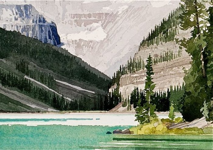 Watercolour Landscape Framed Print Watercolour Landscape Framed Print